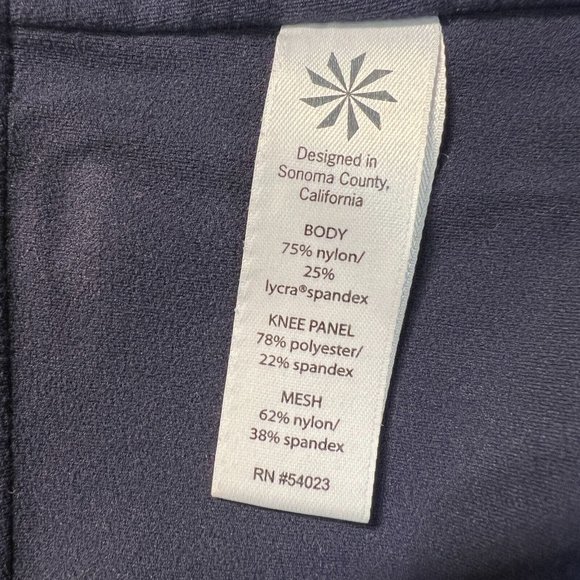 Athleta Mesh Shine Salutation Leggings 7/8‎ Small Womens Navy Blue Active… - Picture 13 of 15